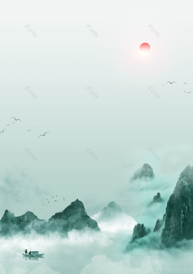 中国风清明节复古古风创意高清背景,插画/手绘图,插画/手绘图库,插画/手绘图下载,插画/手绘